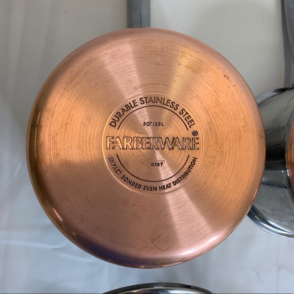 Farberware Copper Clad Bottom Sauce Pots With Lids - Picture 6 of 10